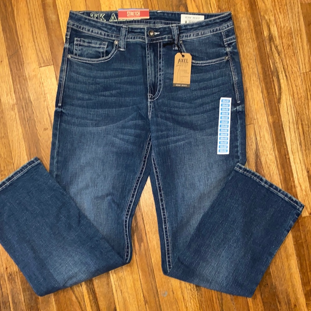 T.K. Axel slim boot stretch mens jeans. Size 32/32.